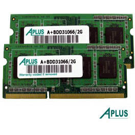 4GB kit (2x2GB) DDR3 1066 SODIMM for Apple  iMac (2009), MacBook Pro (2009, Mid 2010), MacBook (2010)